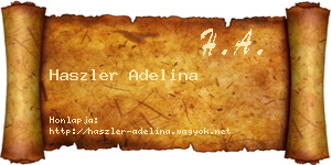 Haszler Adelina névjegykártya